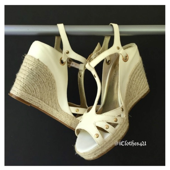 ANTONIO MELANI Shoes - Antonio Melani Leather Wedge Platform Espadrille Sandal size 8.5